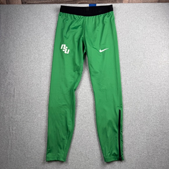 Nike Other - Nike Compression Tights Mens Medium Green NSU Norfolk State Ankle Zip Leggings